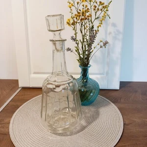 Vintage Glass Carafe Decanter with Stopper - Picture 1 of 10