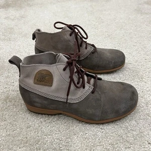 Sorel Men's Greely Chukka Sage/Gray Leather Winter Shoe Size 9 (NM2981) Outdoor - Picture 1 of 22