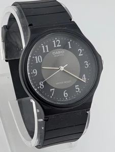 Casio MQ-24 Watch Men 33mm Case Black Resin Band- New Battery - Picture 1 of 8