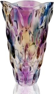 Large Crystal Glass Colorful Vase for Home and Wedding Decor - Picture 1 of 12