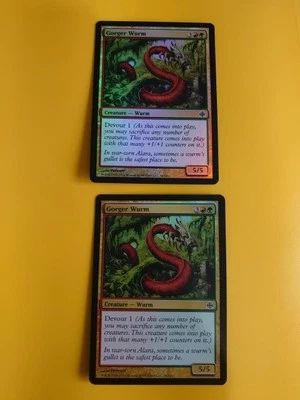 Gorger Wurm x2 Alara Reborn. Magic the Gathering FOIL x2  Card. - Image 1 of 4
