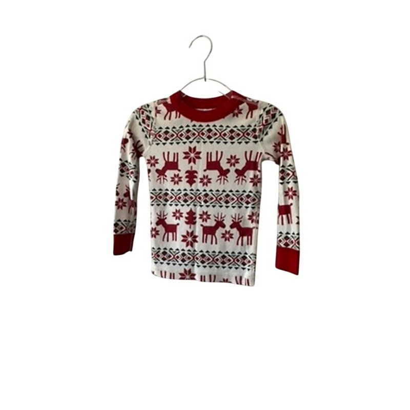 Top pijama manga larga reno rojo y blanco Hanna Andersson juvenil 4 Foto 1 de 3