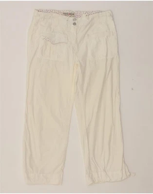 Pantalón corto recto THINK PINK para mujer IT 44 mediano W30 L24 blanco AM15 Foto 1 de 3