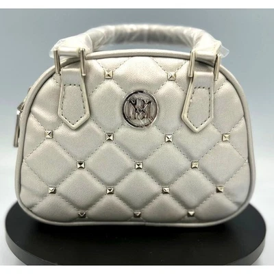 Badgley Mischka Crossbody Dome with Studs - Metallic Gray - Image 1 of 4