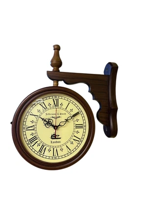 Jefferson & Smith Vintage Double Sided Wall Clock  Antique Victorian Clock - Image 1 of 4