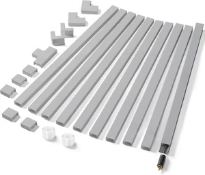 Kit de pared de cubierta de cable, ocultador de cable de TV para 1 cable grueso, 157 pulgadas 10xL15,7”W0,78”H0,4” - Imagen 1 de 7