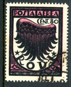 Italy 1937 Rhodes 80¢ Airmail Scott #C2a VFU L497 - Picture 1 of 6