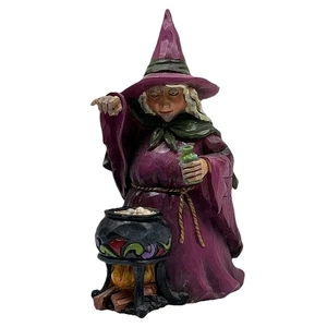 Jim Shore 2014 Witch Wee Bit Calderone per fare pozioni malvagie Halloween vacanze - Foto 1 di 5
