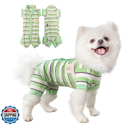 TONY HOBY Pijama para Perro, Mono para Perro Pijama de 4 Patas con Verde S Foto 1 de 4