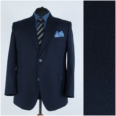 Mens Dark Blue Blazer 50R UK Size WALBUSCH Wool Sport Coat Jacket - Image 1 of 4
