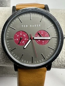 Ted Baker 10024783 New Battery Mens Watch 40MM 7.75" Leather Band J76 - Picture 1 of 12