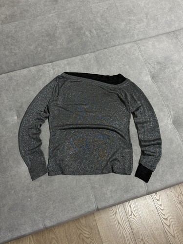 Felpa vintage Versace Versus asimmetrica Y2K maglia donna glamour 44 S M L