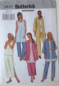 Butterick 3845 Misses / Miss Petite Jacket Tops Pants Sewing Pattern 20-22-24 - Picture 1 of 1