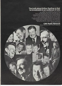 1968 CBS Radio Network The Truth about Arthur Godfrey Vintage Print Ad/Poster - Picture 1 of 1