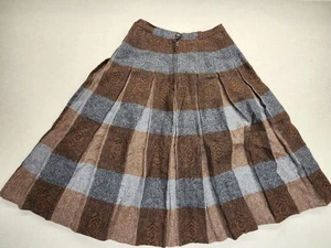 Young Timers Union Made Wool Pleated Womens Skirt Vintage  - Picture 1 of 11