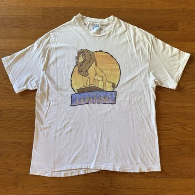 Camiseta De Colección Años 90 El Rey León Película Puntada Única Talla XL Hecha en EE. UU. Simba Foto 1 de 4