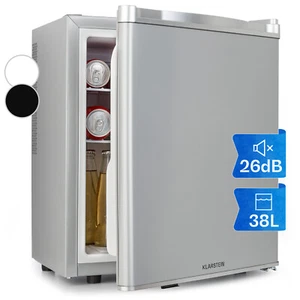 Mini Kühlschrank 38 L Getränkekühlschrank 2 L Flaschenfach leise Hausbar Silber - Bild 1 von 12
