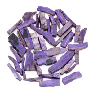 Natural Purple Charoite Rough Sticks Specmen Minerals 50-60 MM-RAW GEMSTONE. - Imagen 1 de 6