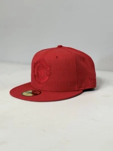 Men's Heather Red Tonal Compatible with Manchester United International 7 3/8 - Picture 1 of 2