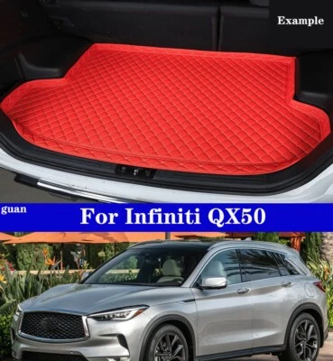Car Trunk High Edge Anti-Skid Trunk Mat Red For Infiniti QX50 2021-2025 - Image 1 of 4