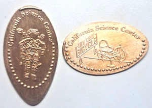 Two (2) Los Angeles California Science Center Elongated Copper Pennies-CRC - Picture 1 of 4