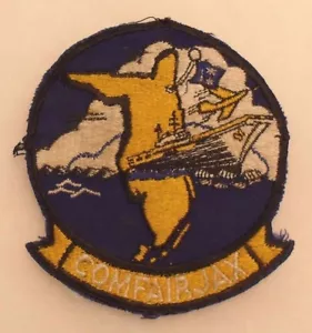 50'S US NAVY SQDN PATCH "COMFAIRJAX" EMB ON TWILL GAUZE BACK OFF FLIGHT JACKET - Picture 1 of 2