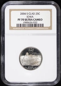 2004-S Proof Iowa IA State Quarter NGC PF 70 Ultra Cameo PR Washington 25c - Picture 1 of 4