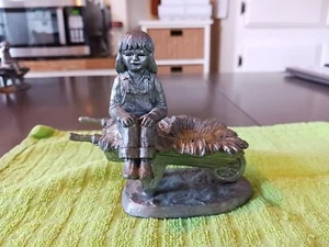 Figura firmada 1985 Michael Ricker Peltre "Pat" 4,25" #1233/2000 - Imagen 1 de 14