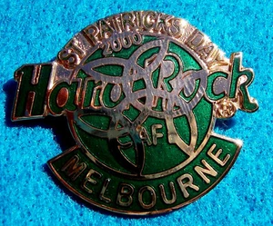 MELBOURNE ST PATRICK'S DAY GREEN IRISH CELTIC DESIGN LOGO 02 Hard Rock Cafe PIN - Picture 1 of 1