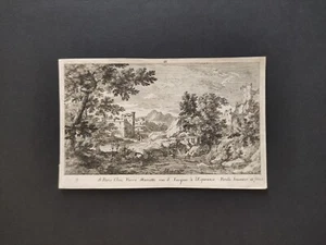 Landscape with crenellated door and watermill, Perelle, Mariette, Stampa XVII - Picture 1 of 10