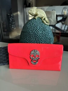 PHILIPP PLEIN Handtasche Clutch Neon Koralle Pink - Bild 1 von 12