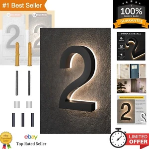Elegant 5-Inch Backlit LED House Numbers - Easy Install with High Visibility - Picture 1 of 9