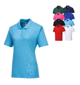 Portwest B209 Napoli Donna Polycotton Confortevole Morbido Abbigliamento Polo - Picture 1 of 12