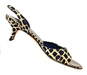 kate spade New York Women's Giraffe Print Slide Sandals Slingback Shoes Sz 5.5 B - Picture 1 of 10