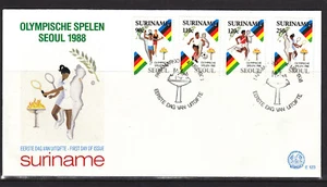 Surinam - Suriname Issue FDC 1988 (123) Sport - Olympics - Picture 1 of 1