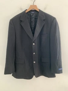NWT Brooks Brothers 346 Wool Blazer Jacket Mens 46R Black 3 Button Lined - Picture 1 of 12