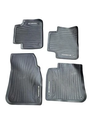 Juego de alfombrillas de goma para todo tipo de clima delanteras y traseras Porsche Cayenne 9YA 2019-2023 (4) Foto 1 de 4