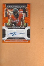2022 Prizm Draft Picks Jaylen Warren Orange Wave Auto #16/75 - Steelers