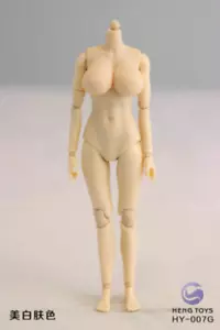 Corpo femminile 1/12 HENG TOYS seno pallido enorme flessibile per bambola action figure 6 - Foto 1 di 3