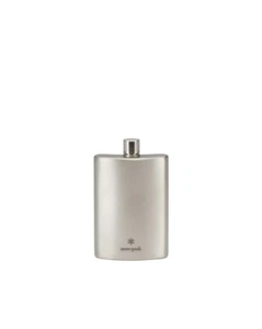 Snow Peak Titanium Flask T-012 with Synthetic Leather Case Made In JAPAN NEW - Picture 1 of 5