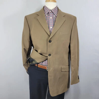 Banana Republic Men's Sport Coat Blazer Three Button Brown Cotton Size 44R - Image 1 of 4