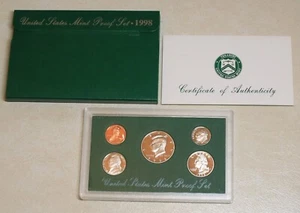USA Proof Set 1998 mit Original Box und COA - Top Zustand! - Bild 1 von 2