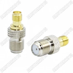 10pcs SMA Female to F Female Jack Straight Adapter SMA-F-KK Coaxial Connector - Picture 1 of 4