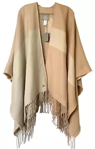 Poncho scialle Soia & Kyo Wrap donna taglia unica multicolore stampa blocco frange nuovo con etichette - Foto 1 di 10