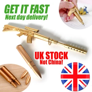 2025 NEW Sniper Rifle Gel Pen 1:4 & Bullet Ball Pen Novelty Model Toy Guns UK π - Picture 1 of 12