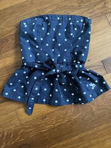 Abercrombie Kids Girls Top Navy Blue Girl Size L Strapless Blouse - Picture 1 of 5
