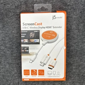 j5 create JVAW62 ScreenCast USB-C Wireless Display HDMI Extender SEALED - Photo 1/9