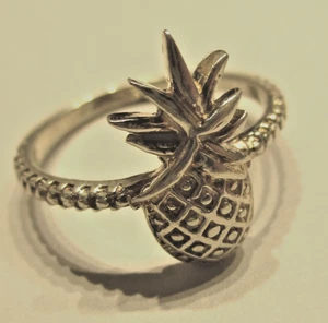 FUNKY ANANAS RING STERLINGSILBER GRÖSSE M SWINGER ? - Bild 1 von 2