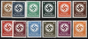 Alemania Sc O80-O91 Multicolor 3pf-50pf Multicolor 1934 MNH Juego de Gomas Original - Imagen 1 de 1