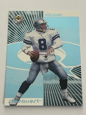 1998 Upper Deck UD Choice Starquest Troy Aikman #8 Blue - Image 1 of 2